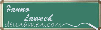 Hanno Lammek Visitenkarte